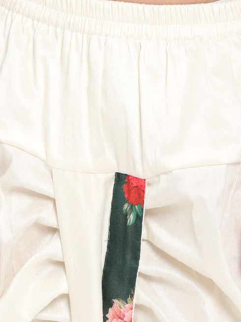 Boy's Yellow Krishna Style Kurta And Dhoti Set