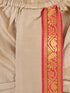 Boy's Rose Gold Cotton Blend Kurta Dhoti and Dupatta Set