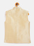 Beige Silk Blend Embroidered Nehru Jacket