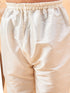 Boy's Beige Nehru Jacket With Cream Kurta And Pyjama Set