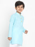 Boy's Aqua Blue Solid Kurta