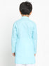 Boy's Aqua Blue Solid Kurta