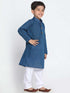 Boy's Blue Cotton Kurta and Pyjama Set