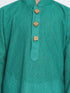 Boy's Green Cotton Kurta and Pyjama Set
