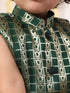 Boy's' Green Brocade Kurta Dhoti Set
