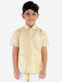 Boys' Parmesan Silk Short Sleeves Ethnic Shirt