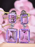 Lavender Silver Plated Classic Luxe Chandelier Drop Earrings