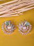Sea Green Floral Rose GoldPlated Studs Earrings
