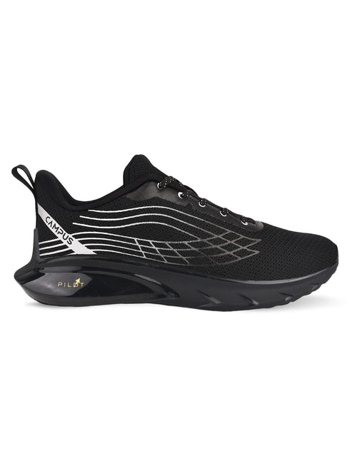 KIZER Black Men's Sports Shoes