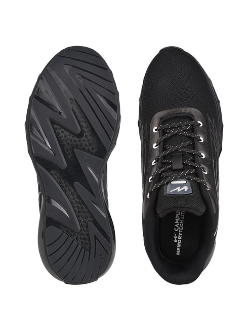 KIZER Black Men's Sports Shoes