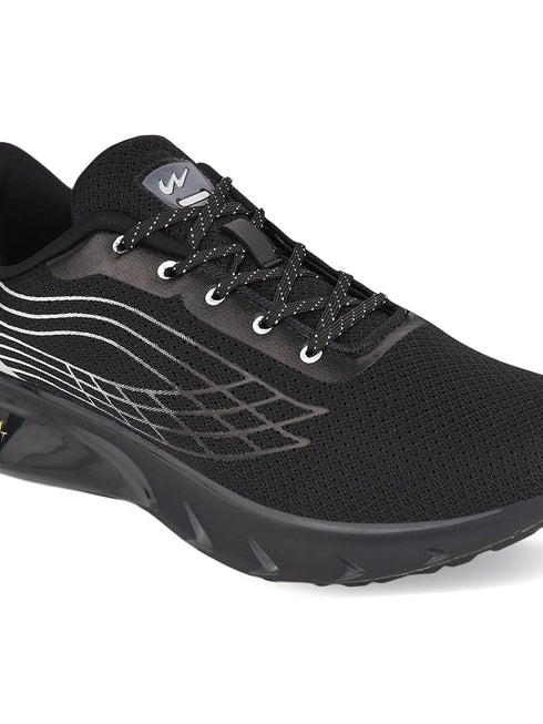 KIZER Black Men's Sports Shoes