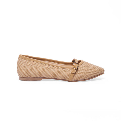 Klara Textured Ballerinas