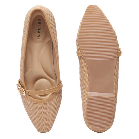 Klara Textured Ballerinas
