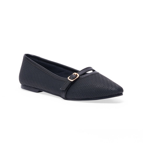 Klara Textured Ballerinas