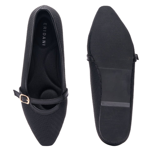 Klara Textured Ballerinas