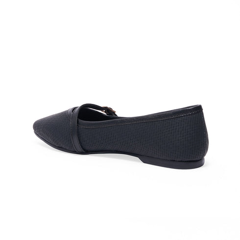 Klara Textured Ballerinas