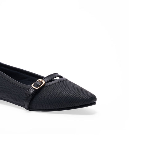 Klara Textured Ballerinas