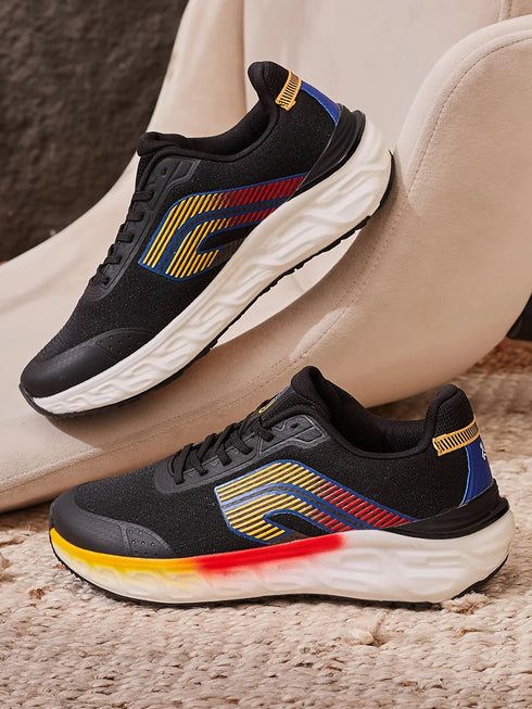 LEXRO Black Men's Running Shoes