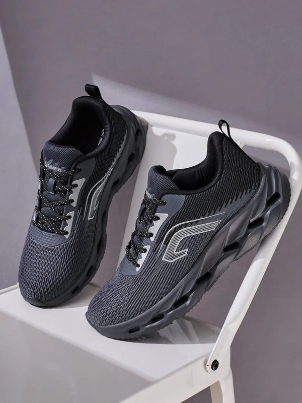LOOPD Black Men's Running Shoes