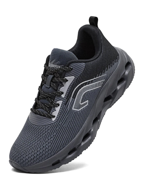 LOOPD Black Men's Running Shoes
