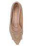 Taupe Block Pumps Heels for Women