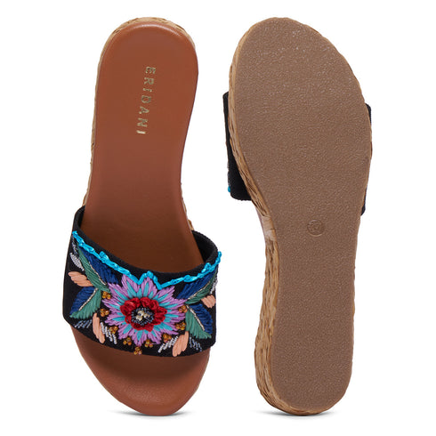 Lily Embroidered Wedges