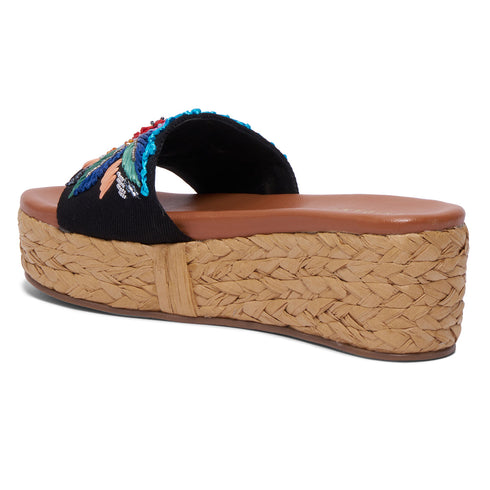 Lily Embroidered Wedges