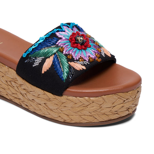 Lily Embroidered Wedges