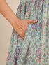 Light Green Pure Cotton Floral Printed A-line Maternity Kurta Pant Set