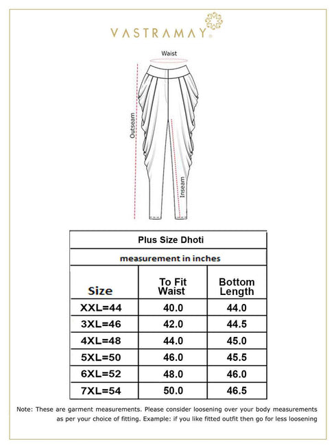 Men's Plus Size Pure Cotton White Traditional Dhoti