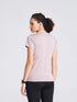 Women's Mauve Self Design Round Neck T-Shirt