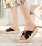 Women's Toe-Ring Crisscross Wedge Sandals