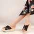 Women's Toe-Ring Crisscross Wedge Sandals