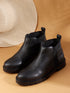 Women's Slip-On Chelsea Ankle Boot - Chunky Lug Sole Modern Boots