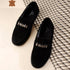 Men's Buckle Accent Driving Leather Loafer with Suede Finish