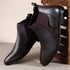 Men's Classic Slip-On Ankle Chelsea Leather's Boot with Elastic Gussets