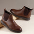 Men's Modern Leather Textured Ankle Chelsea Boot with Lightweight