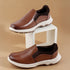 Men's Easy Slip-On Leather Casual Shoe with Lightweight Comfort Sole