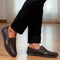 Men's Perforated Slip-On Loafer with Leather Moccasin Stitching