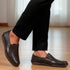Men's Perforated Slip-On Loafer with Leather Moccasin Stitching
