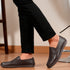 Men's Perforated Slip-On Loafer with Leather Moccasin Stitching