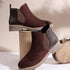 Women's Solid Suede Slip-On Chelsea Boots