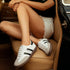 Women's Retro Stripe Canvas Lace-Up Lifestyle Sneaker