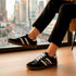 Women's Retro Stripe Canvas Lace-Up Lifestyle Sneaker
