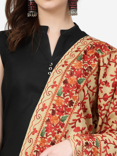 Women's Aari Embroidered Stole