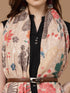 Women's Floral Printed Aari Embroidery Kalamkari Wool Shawl