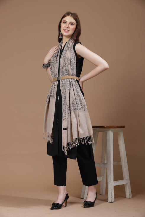 Women's Aari Embroidered Stole