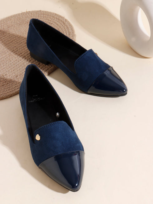 Women's Two-Tone Pointed Toe Loafers