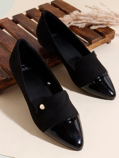 Women's Two-Tone Pointed Toe Loafers
