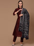 Women's Zari Kani Wool Shawl with Figures